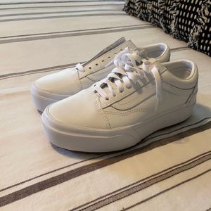 Vans white Old Skool Platforms new w tags size 8.5